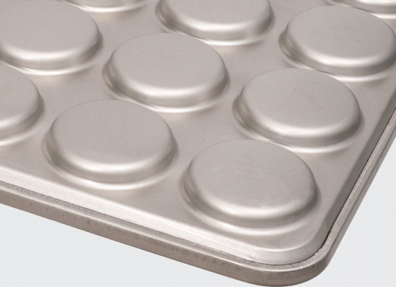 24 Cavities 600X800mm Aluminized Steel Hamburger Bun Burger Bread Baking Tray
