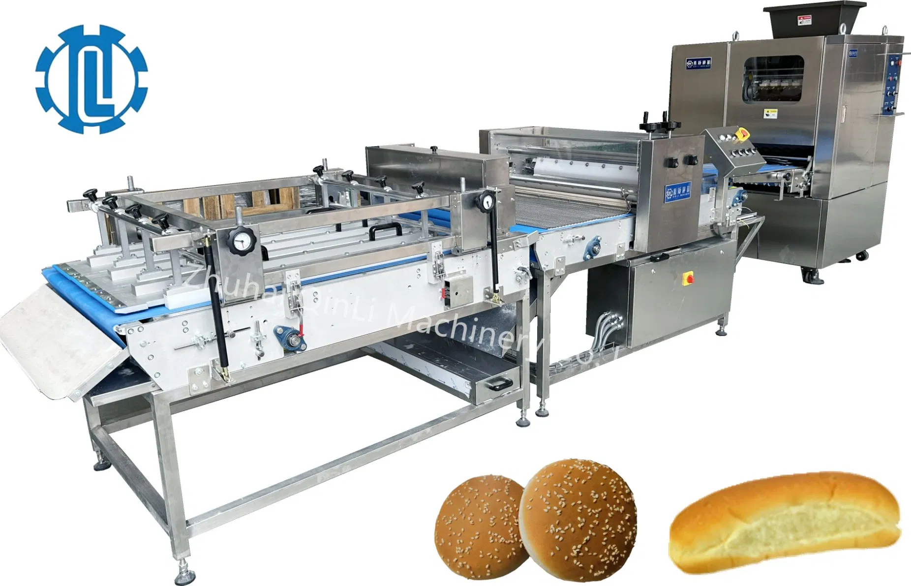 Commercial Hotdog Dough Ball Forming Line Electrical Hotdog Dough Divider Rounder with Long Sevice Time