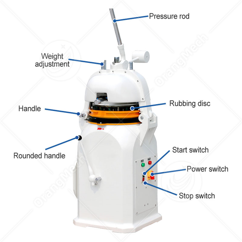 Low Price Semi Automatic Manual Hydraulic Small Machine Hamburger Bakery Bread Dough Ball Cutter Rounder Divider