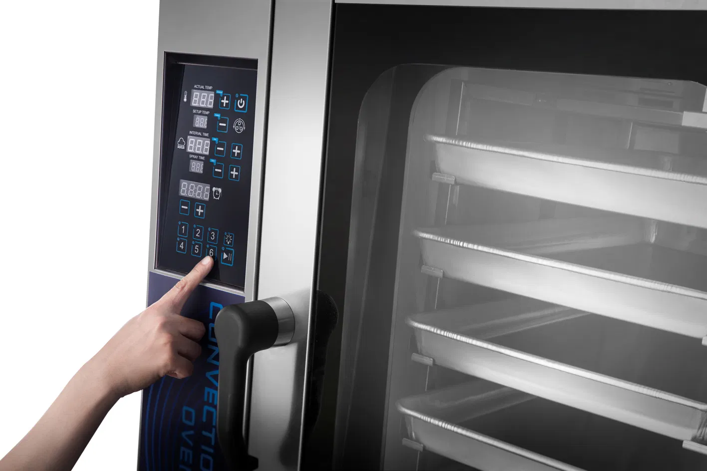 12 Pans Durable Stainless Steel Hot Air Cycle Oven Gas Convection Oven for Restaurants and Hotels