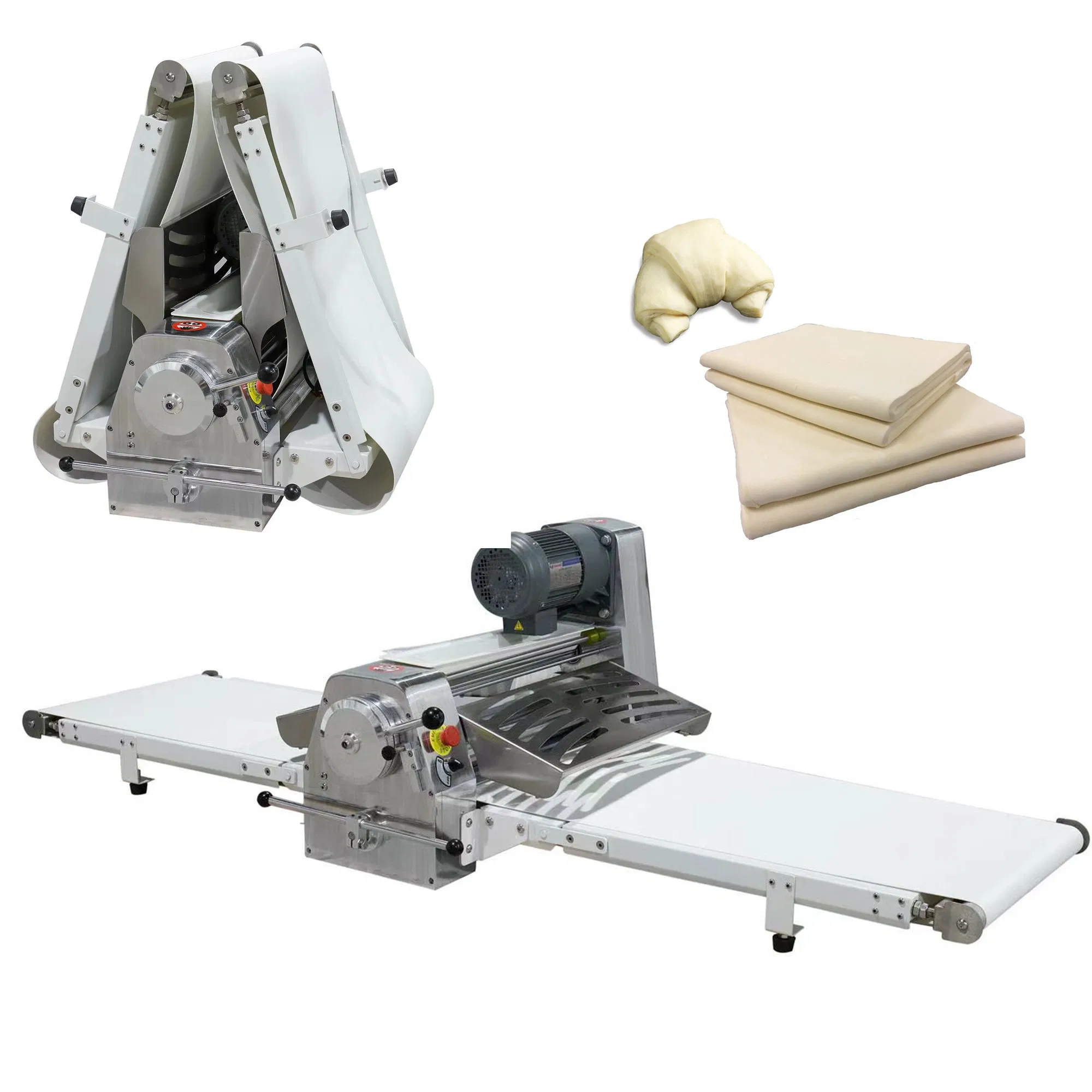 Countertop Reversible Belt Flattener Pastry Dough Sheeter Machine