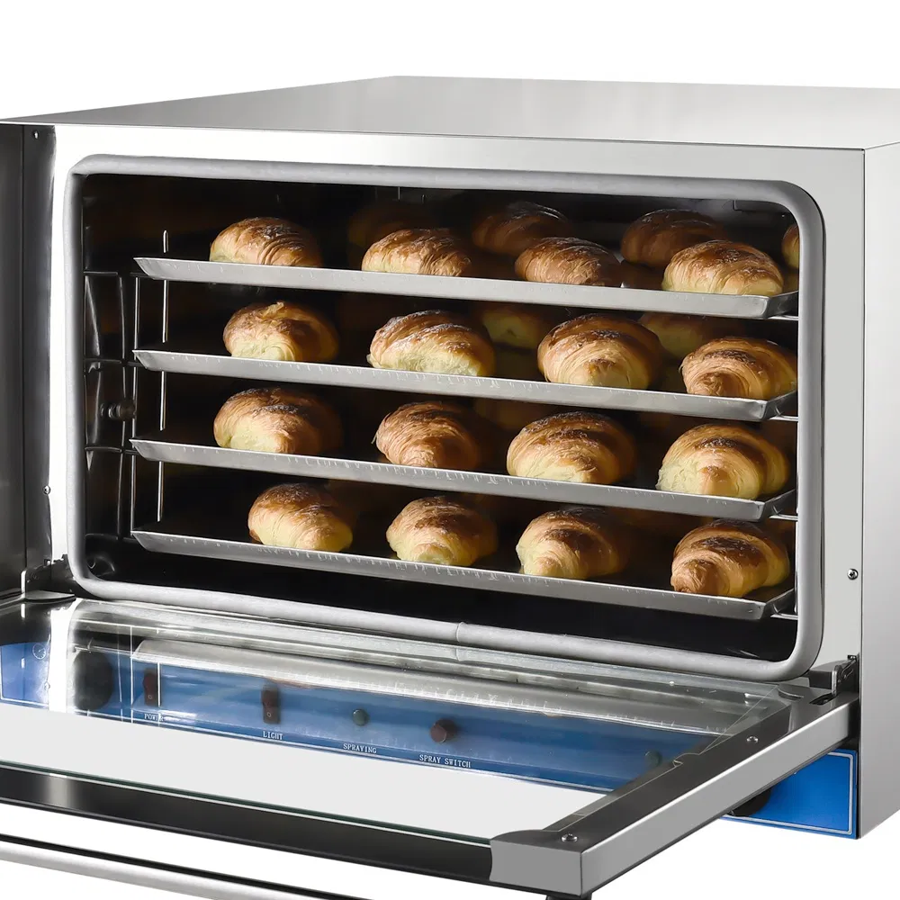 Commercial Kitchen Equipment Electric Hot Air Baking Bakery Food Bread Pizza Convection Oven with Steam Spray