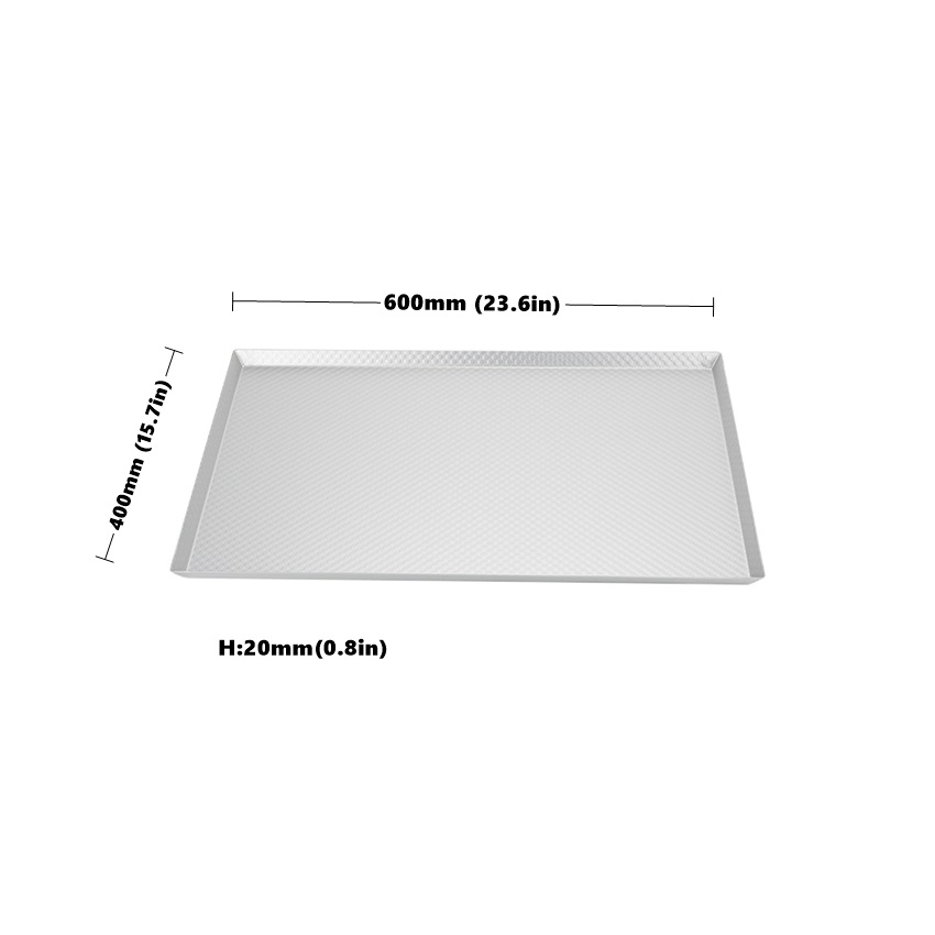 600X400X20mm Aluminum Corrugated Sheet Pan Custom Baking Trays