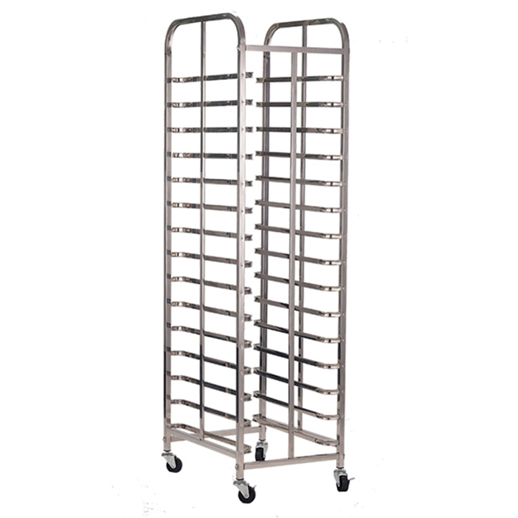 Bakery Trolley Baking Tray Cooling Rack Stainless Steel Bread Bun Pan Rack Trolley Cart