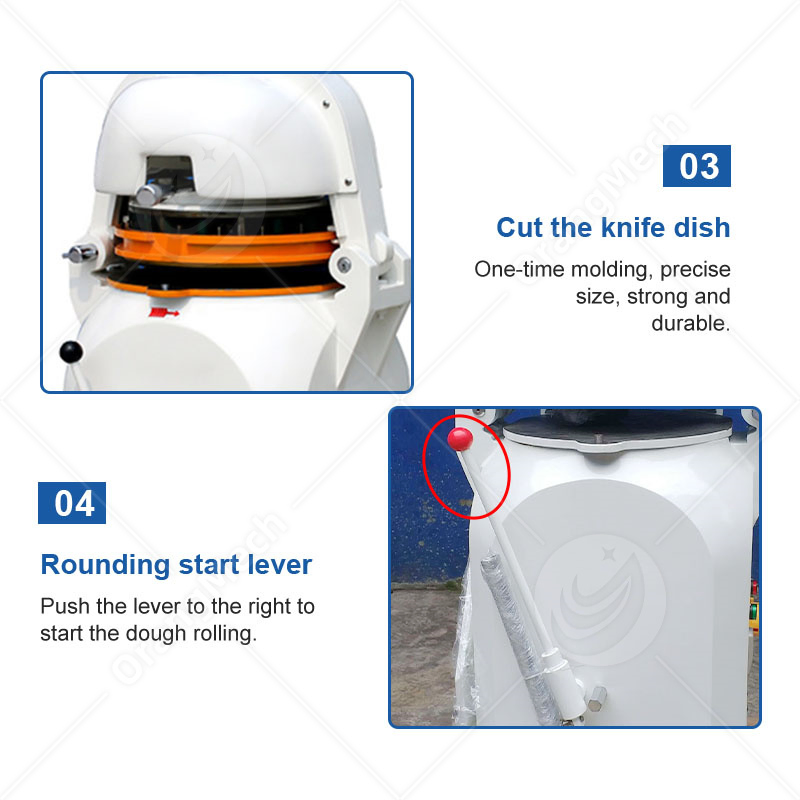 Low Price Semi Automatic Manual Hydraulic Small Machine Hamburger Bakery Bread Dough Ball Cutter Rounder Divider