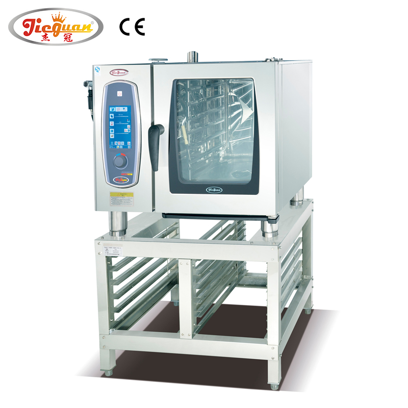 Professional Kitchen Commercial Digital 6 Tray Convection Bread Baking Machine Electric Combi Steamer Oven with CE