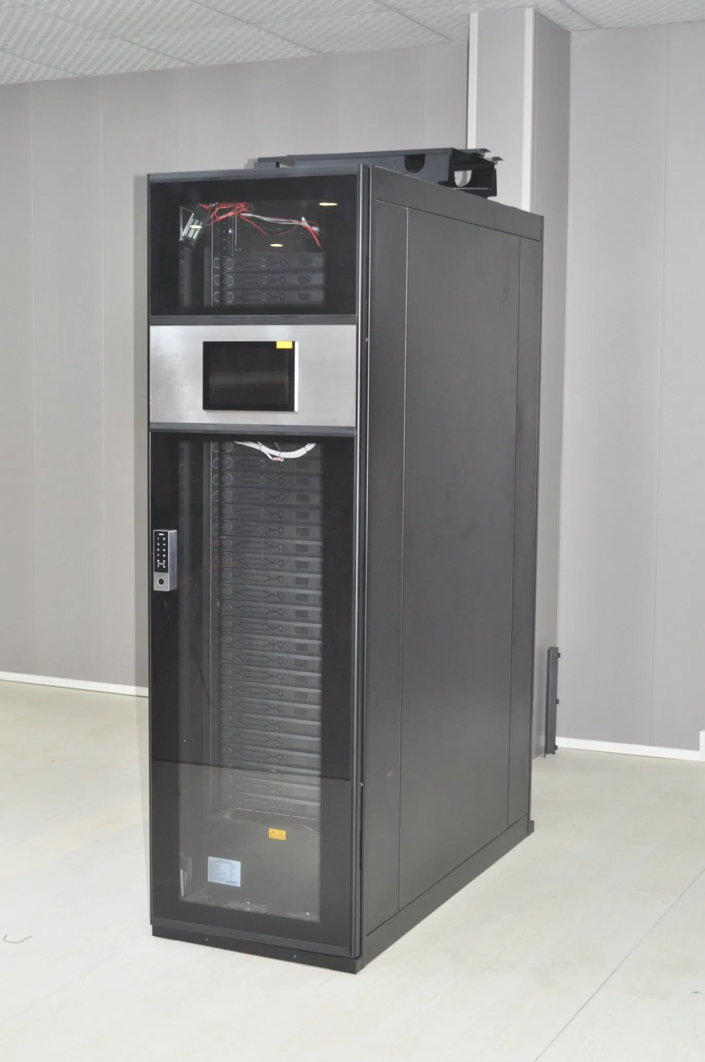 Data Center Combining Power Cooling Monitoring and Server Racks