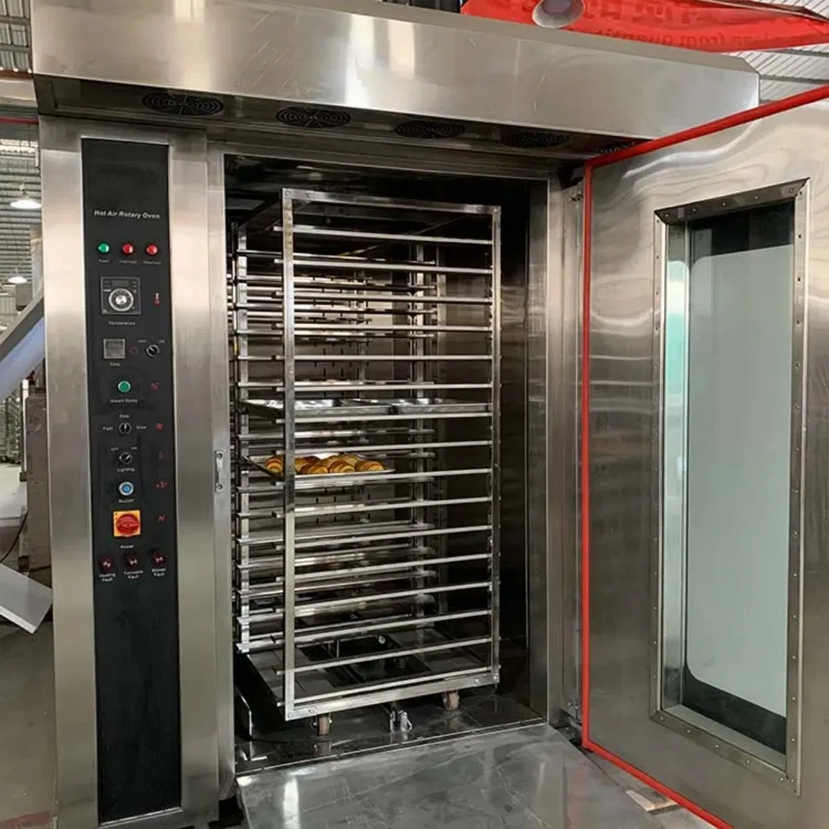 32 Tray Rotary Oven Price Gas Electric Big Rotating Bakery Rotary Rack Oven Baking Loaf Bread Bakery Industrial Oven