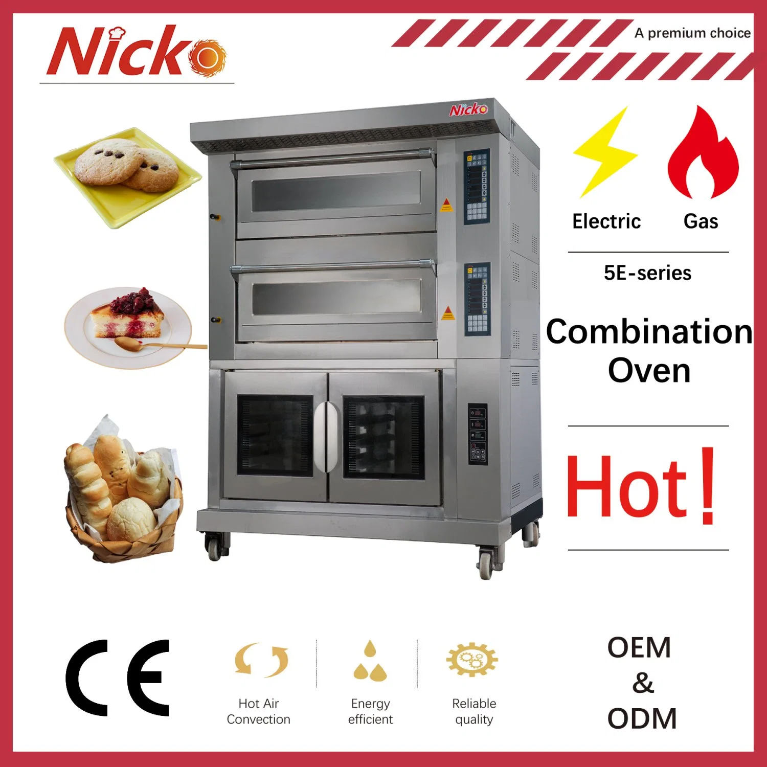 Manufacturer Hight Quality Baking Bakery Equipment Electric/Gas Cearmic Bread Cake Biscuit Cookie Pizza Cookie Conveyor/Convention/Deck/Rotary Oven