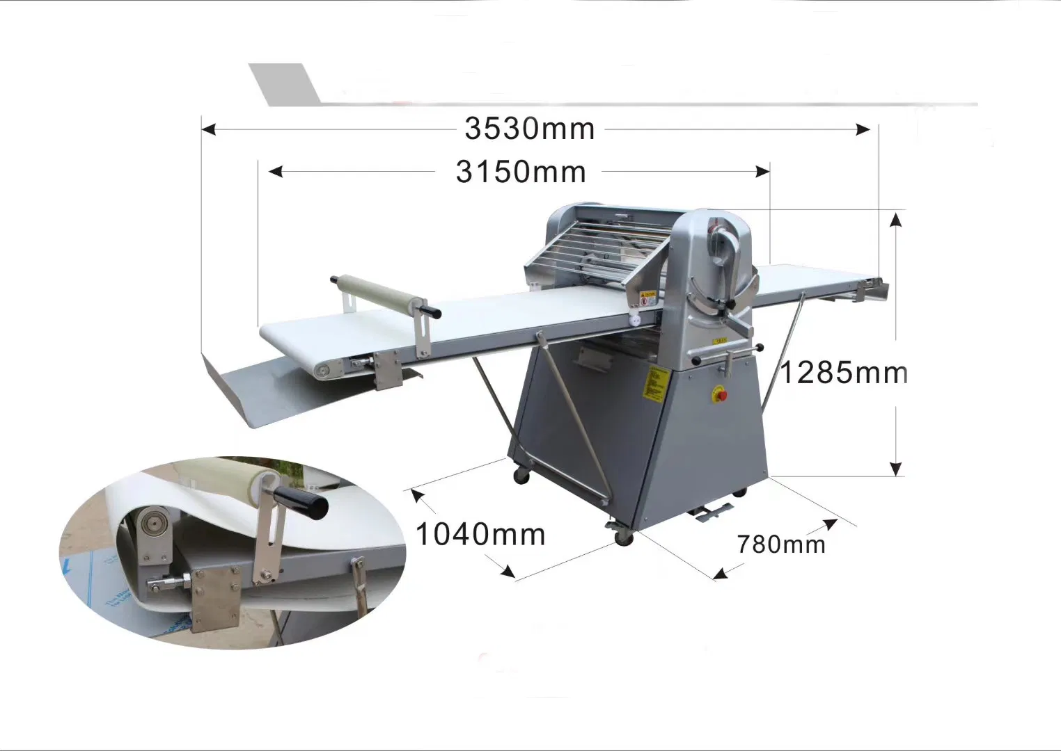 Professional Dough Sheeter Machine for Bakery and Pizzeria Use
