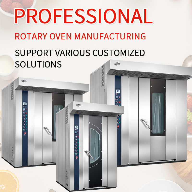 32 Tray Diesel Oil Rotary Oven Rack Oven with Trolley Ideal for Commercial Use