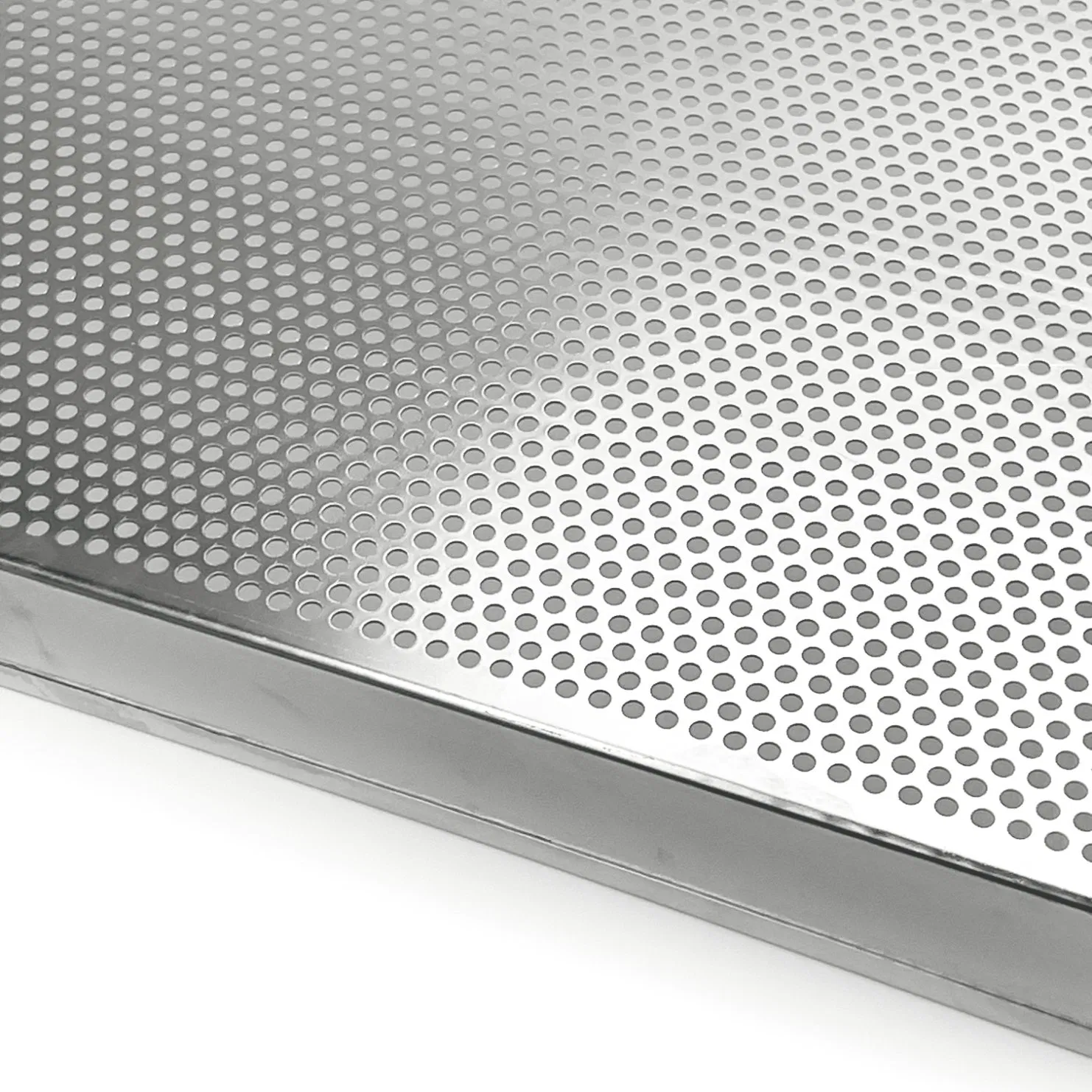 Industrial Perforated Baking Tray for Food Dryer - Rimmed Stainless Steel Tray for Bakery &amp; Food Industry