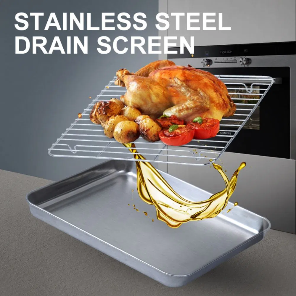 New Design Stainless Steel Baking Pan Wholesale Plate Silverware Food Tray