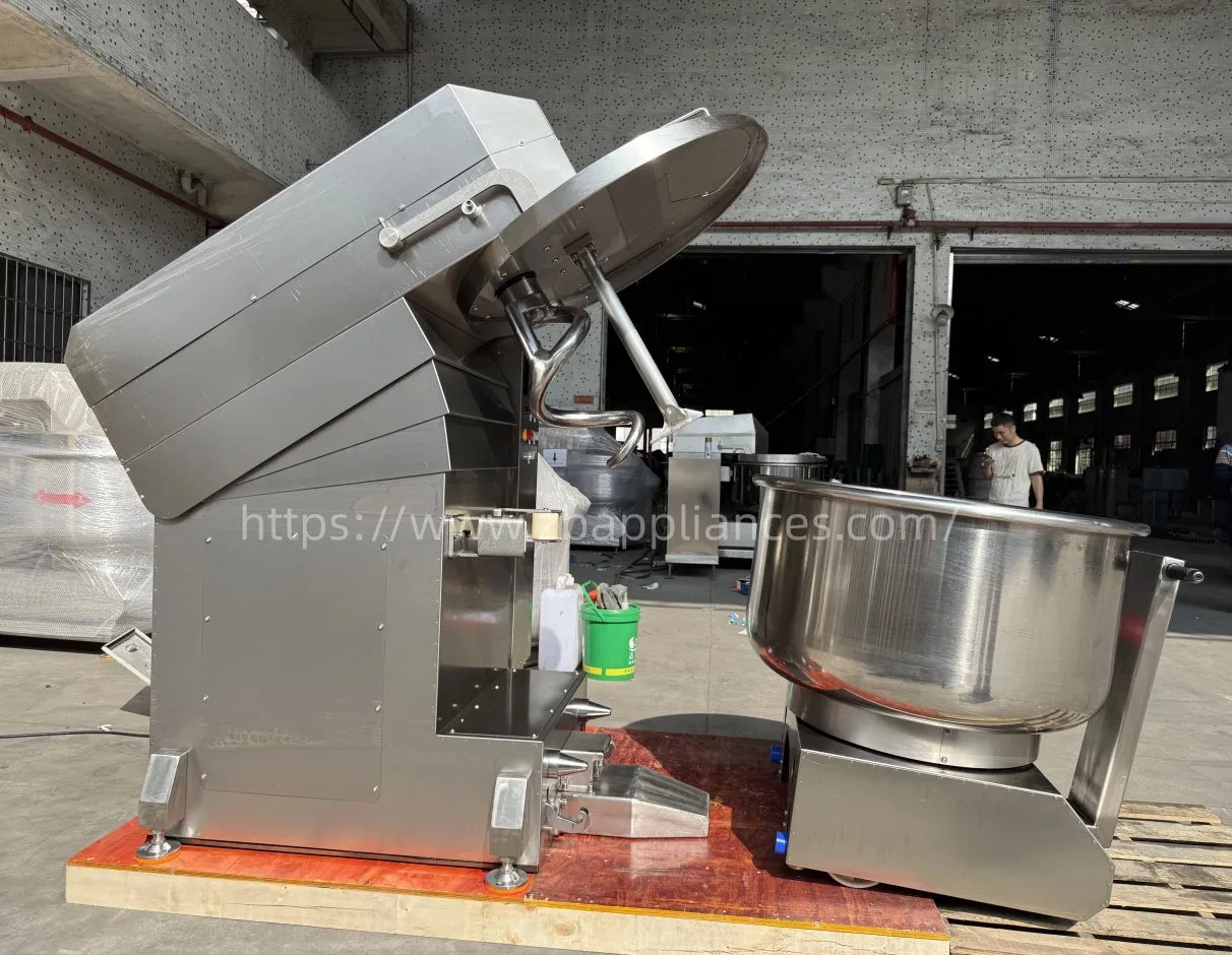 327L 125kg Commercial Bakery off-Cylinder Dough Mixer Heavy Duty Spiral Mixing Machine