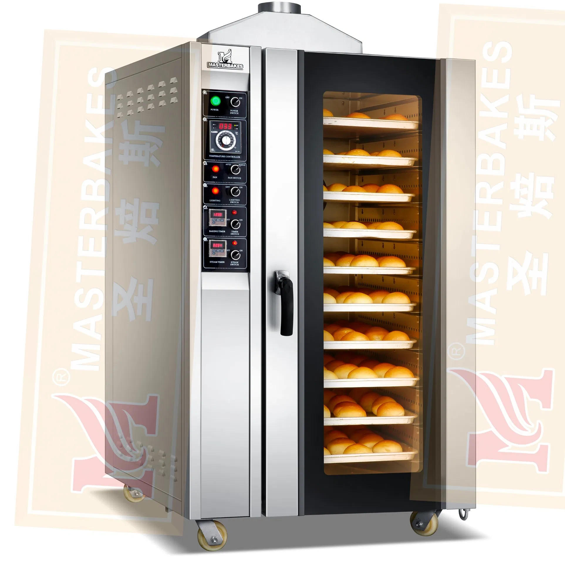 Versatile Convection Baking Bread Bakery Machine Gas Oven for Food, Cookie and Pastry with 10 Trays