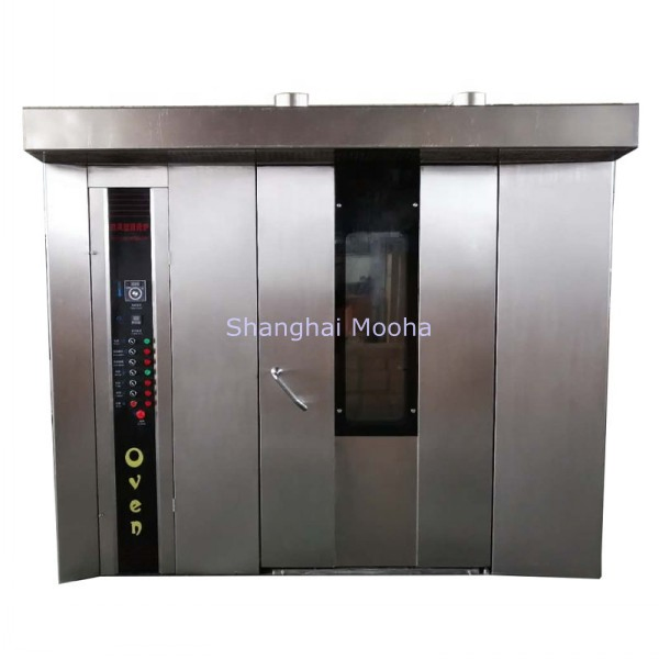 Large Capacity Double Rack 64 Trays Electric Diesel Gas Rotary Oven Industrial Oven Price for Bread Baking Bakery Sale, Bread Bakery Ovens