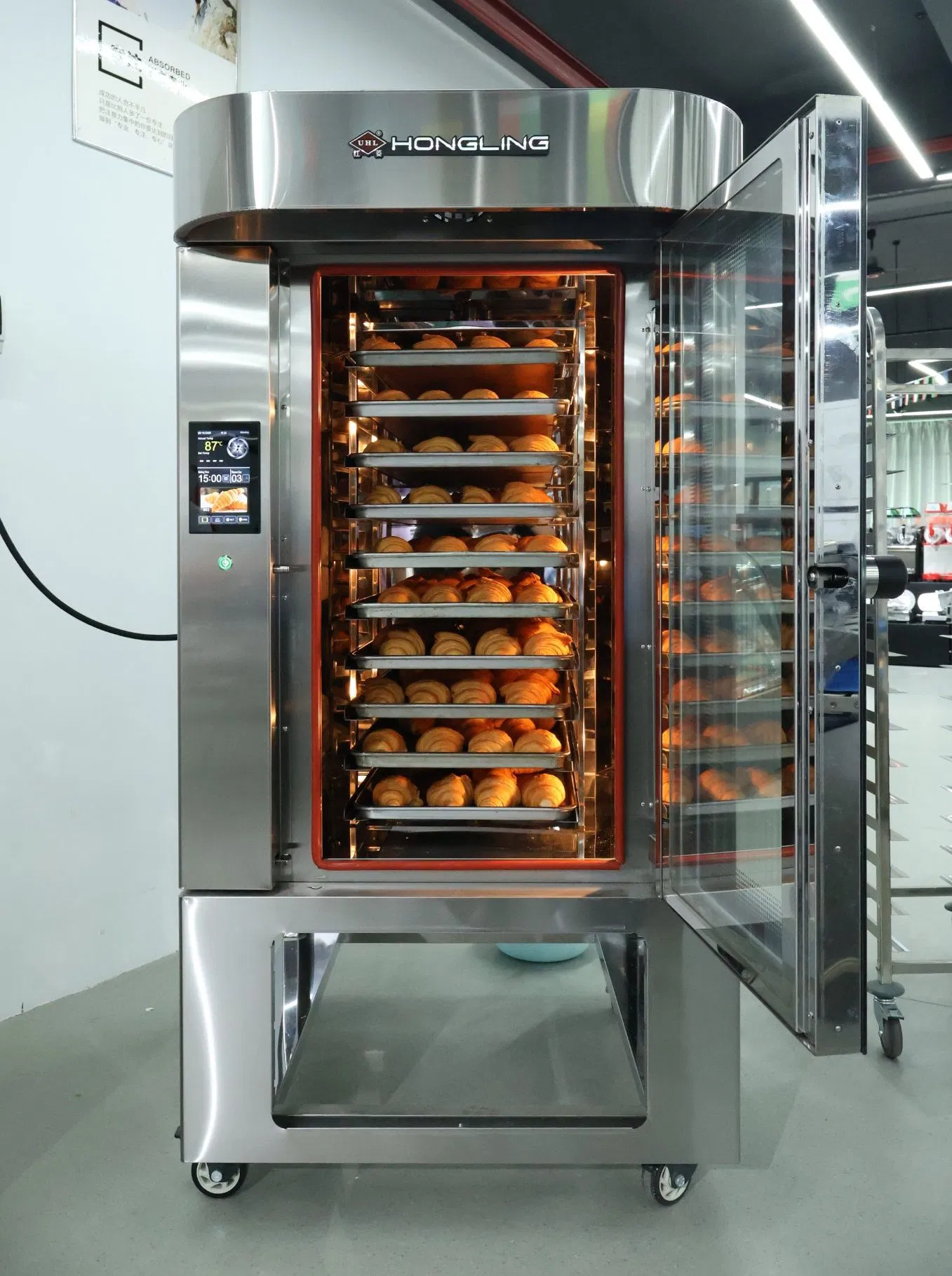 Industrial 10 Trays Rotary Electric Convection Oven with Steam