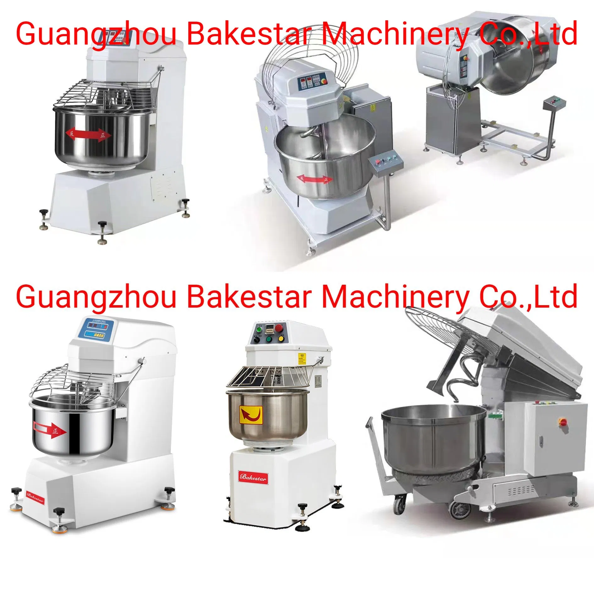 Spiral Dough Mixer 10kg to 200kg Removable Flour Mixer