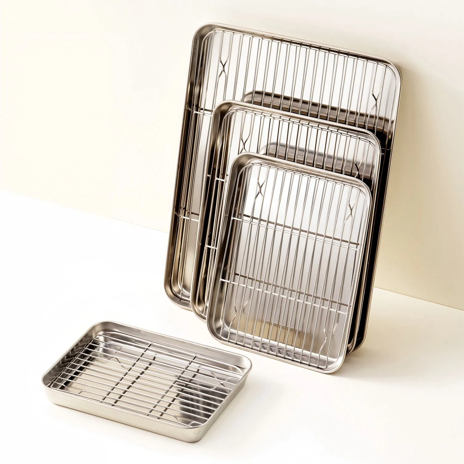 New Design Stainless Steel Baking Pan Wholesale Plate Silverware Food Tray
