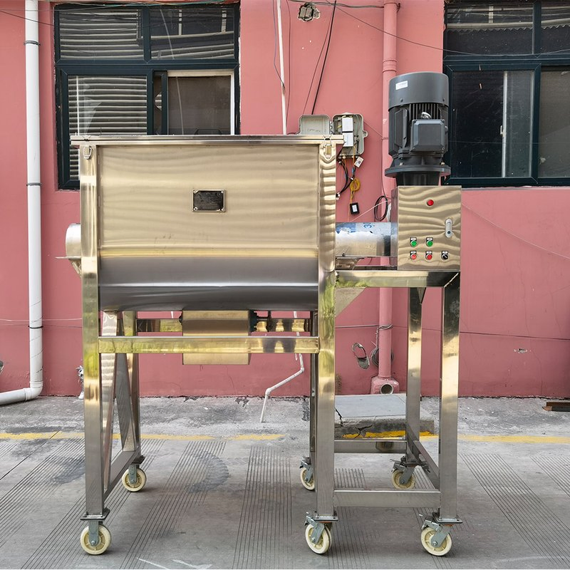 China Industrial Manufacturer Horizontal Ribbon Spiral 300kg 500kg Food Chemical Dry Milk Coco Coffee Powder Sugar Flour Blending Mixer Mixing Machine