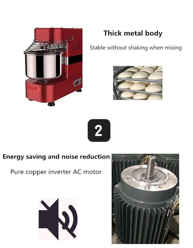 Spiral dough mixer detail 1