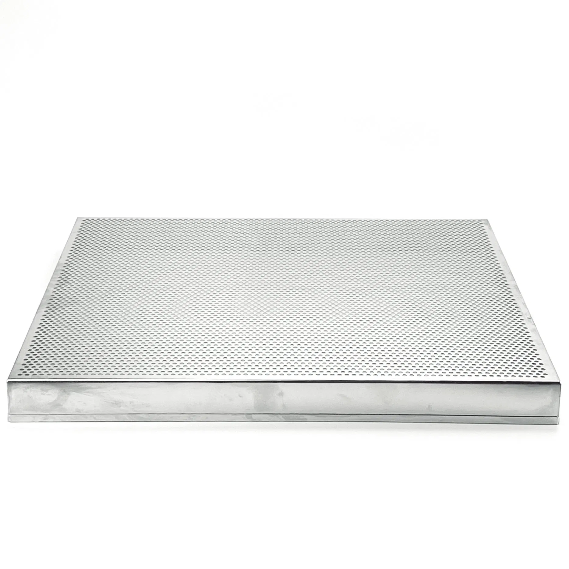 Industrial Perforated Baking Tray for Food Dryer - Rimmed Stainless Steel Tray for Bakery &amp; Food Industry