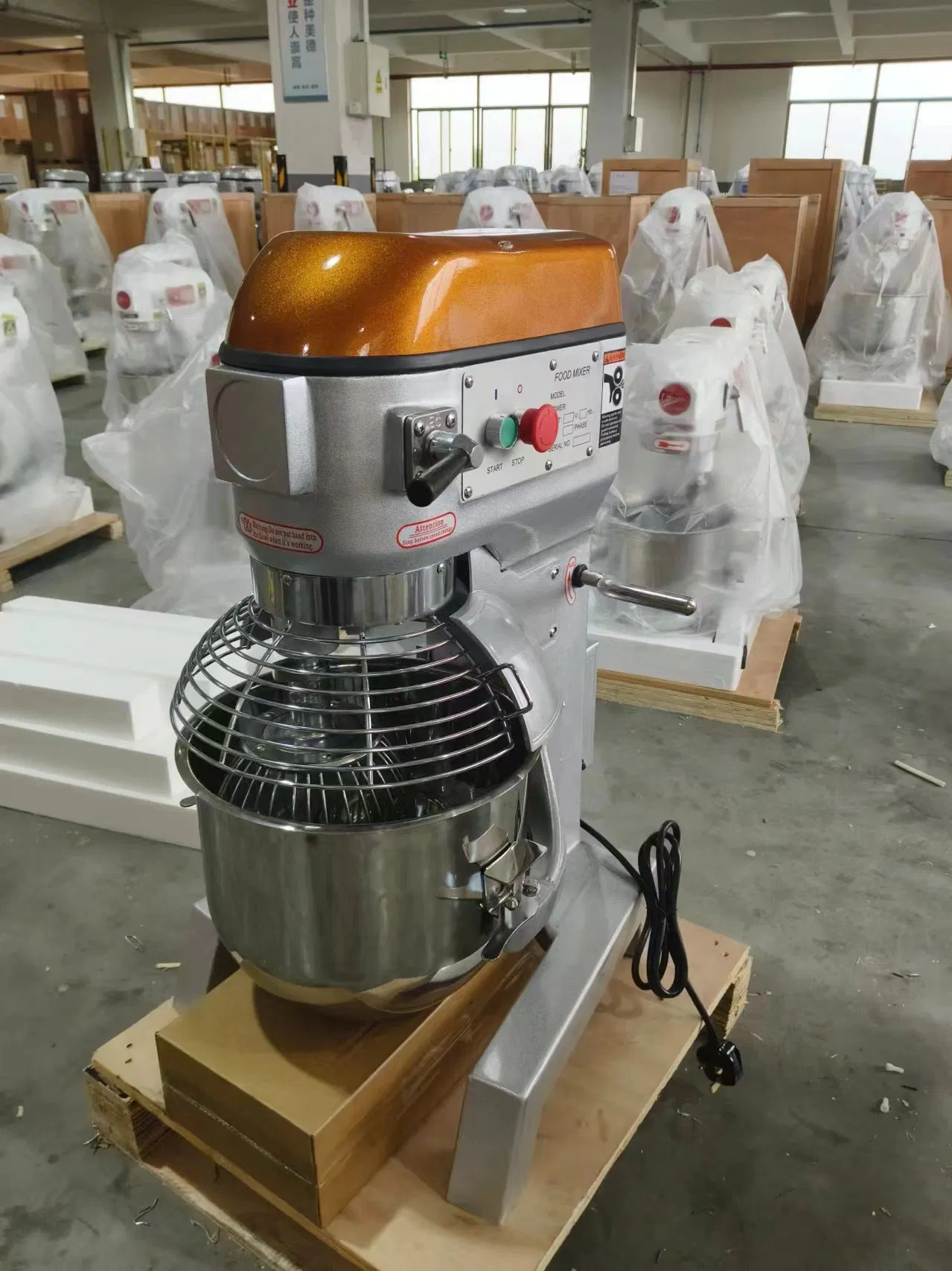 Commercial Food Mixer Double Rotary Dough Kneader Double Speed Spiral Dough Mixer Food Processor