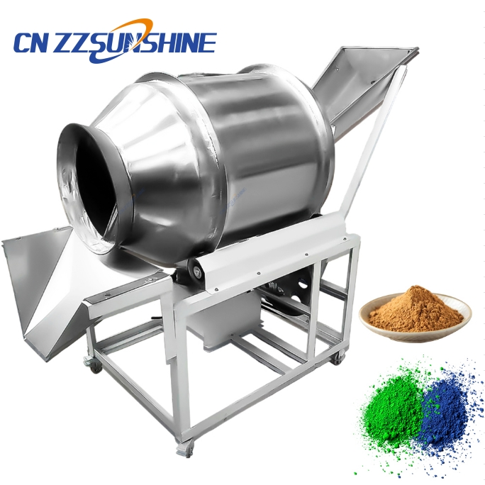 High Efficient Drum Type Seed Coating Machine/Good Performance Ingredient Rotary Mixer/Commercial Use Spiral Roller Agitator Mixing Machine