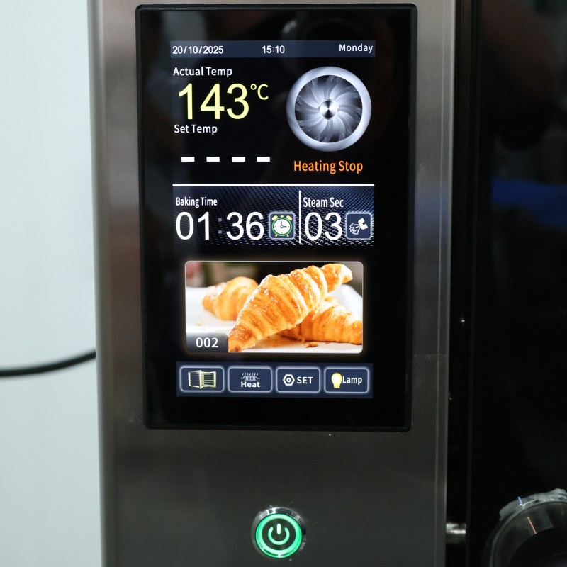 Industrial 10 Trays Rotary Electric Convection Oven with Steam