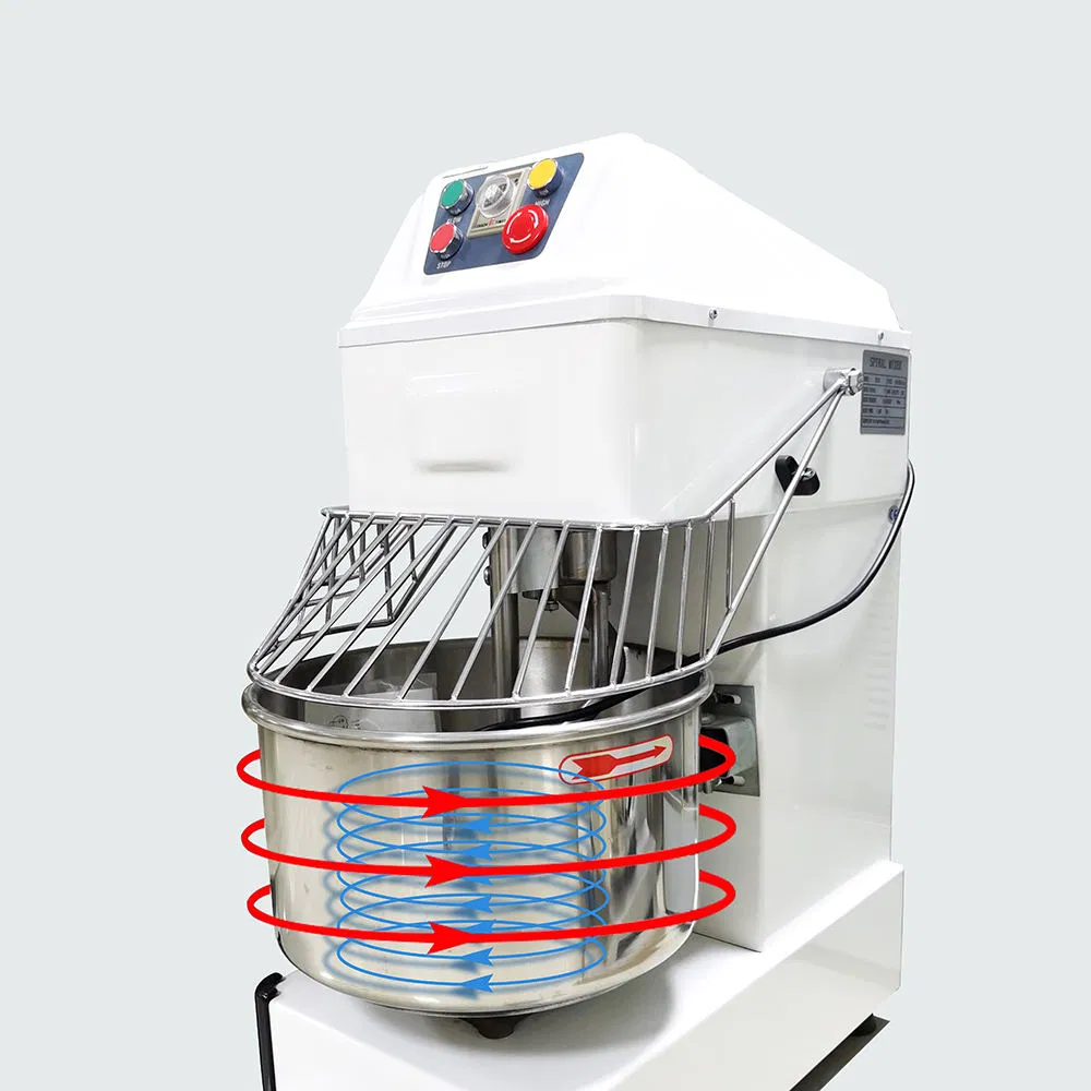Wholesale Price Food Machine Bread Bakery Equipment Flour Mixer 8kg 15kg 20kg 40kg 20L 30L 40L 50L 60L 80L 100L Optional Commercial Spiral Dough Mixer