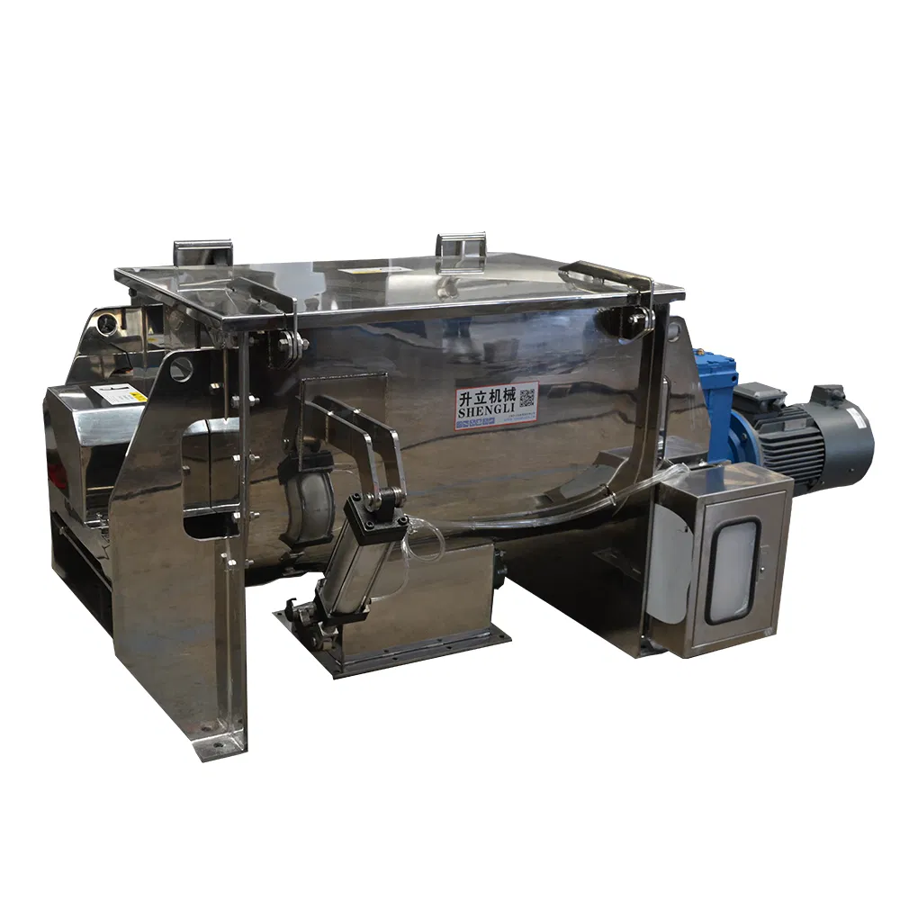 High Efficient Horizontal Ribbon Mixer for Pharmaceuticals / Chemicals Material Mixture Double Spiral Mixer Animal Fodder Production Line Feed/ Detergent/ Spice