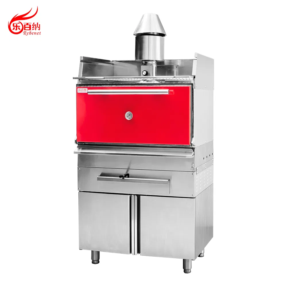 Heavy-Duty Stainless Steel Commercial BBQ Grill Charcoal Broiler Oven for Professional Kitchen with 2 Racks - Rebenet Cg-2