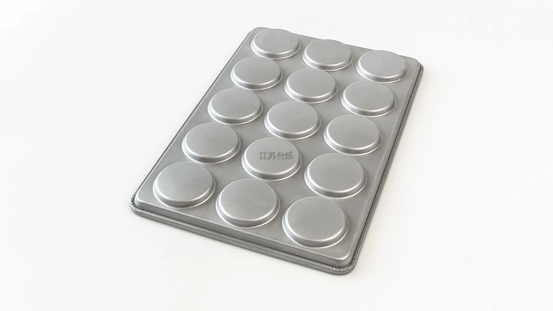 High Quality Aluminized Steel 15 Cavity Hamburger Baking Pan for Commercial Kitchen Hamburger Tray Bakery Oven Tray