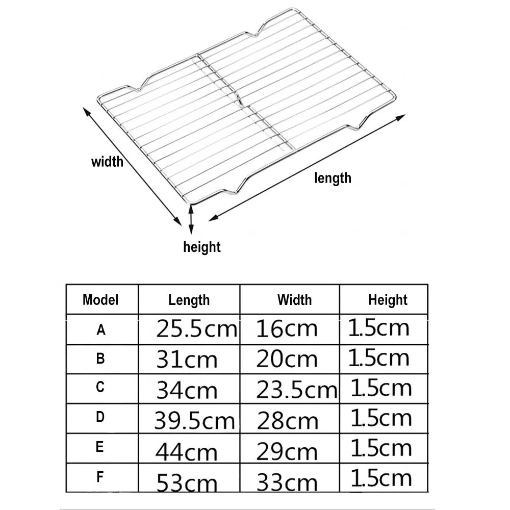 Customizable Stainless Steel Sheet Pan Rack Set Baking Cooling Rack Oven Tray Thick Wire Oil Drain Mesh