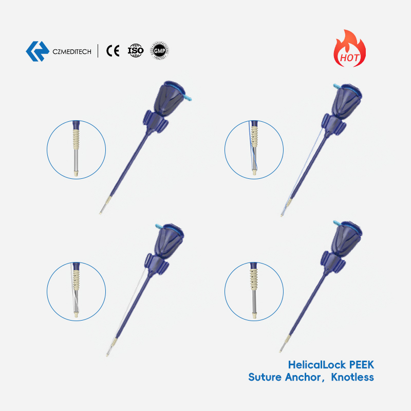 Peek Knotless Suture Anchor System for Tenodesis CE ISO Czmeditech