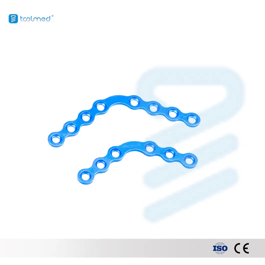 Titanium Maxillofacial Mini Bone Implant Plate 120 Degree Arc