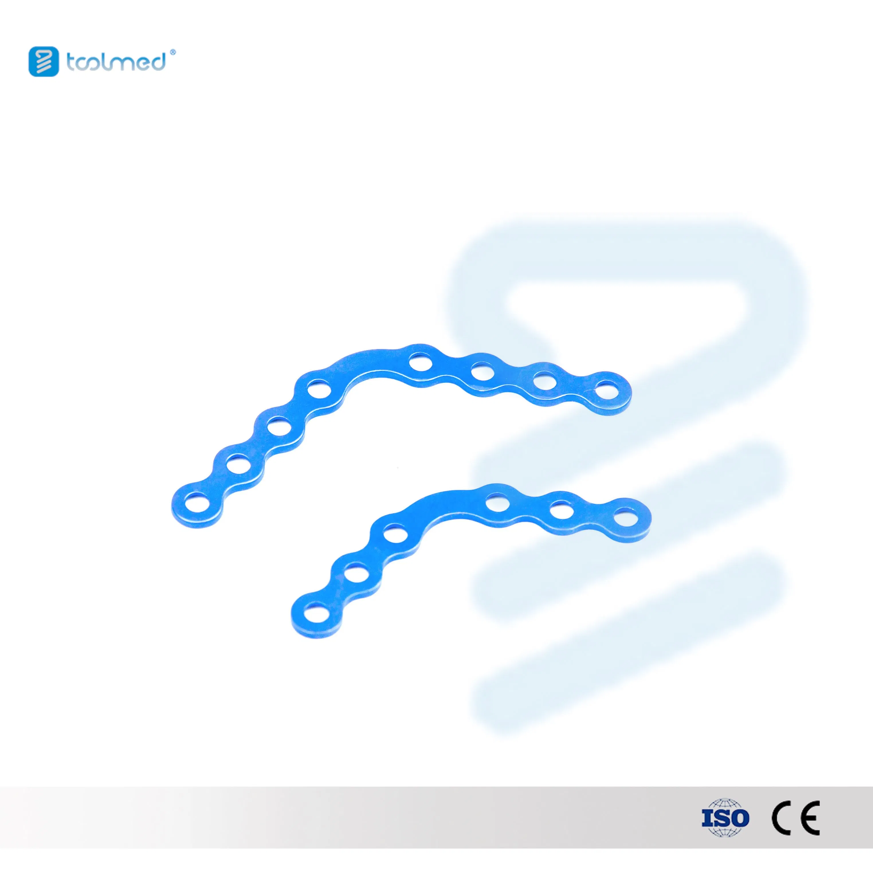 Titanium Maxillofacial Mini Bone Implant Plate 120 Degree Arc 6 Holes 8 Holes 1.5mm 2.0mm System