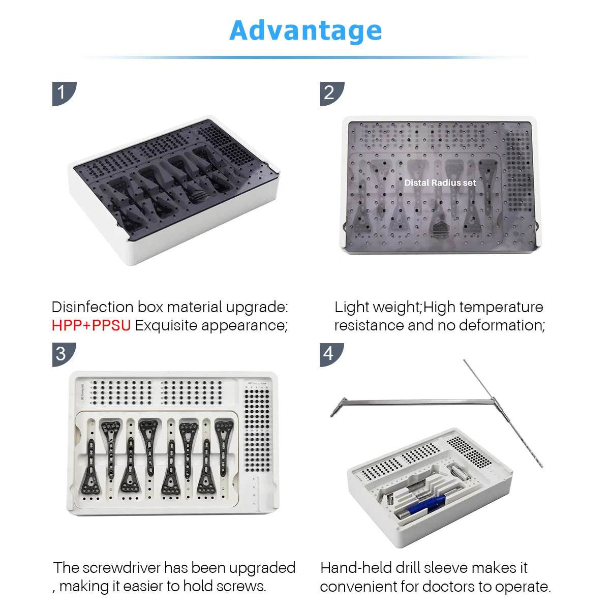 Orthopedic Distal Radius Plate System with Locking Plates by Xc Medico