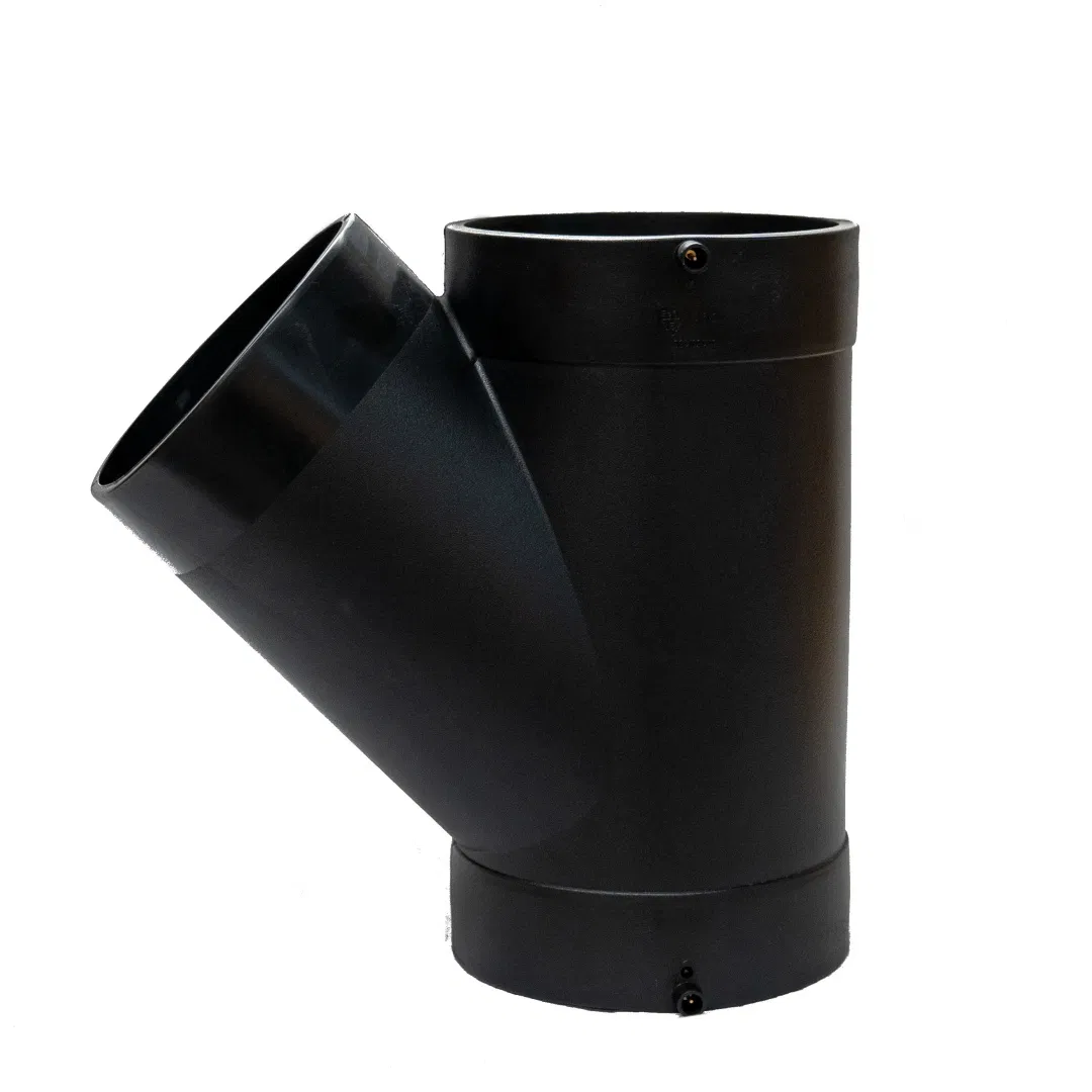 Water Drainage 160-110mm Y Shape Tee HDPE Electrofusion Fittings Electrofusion