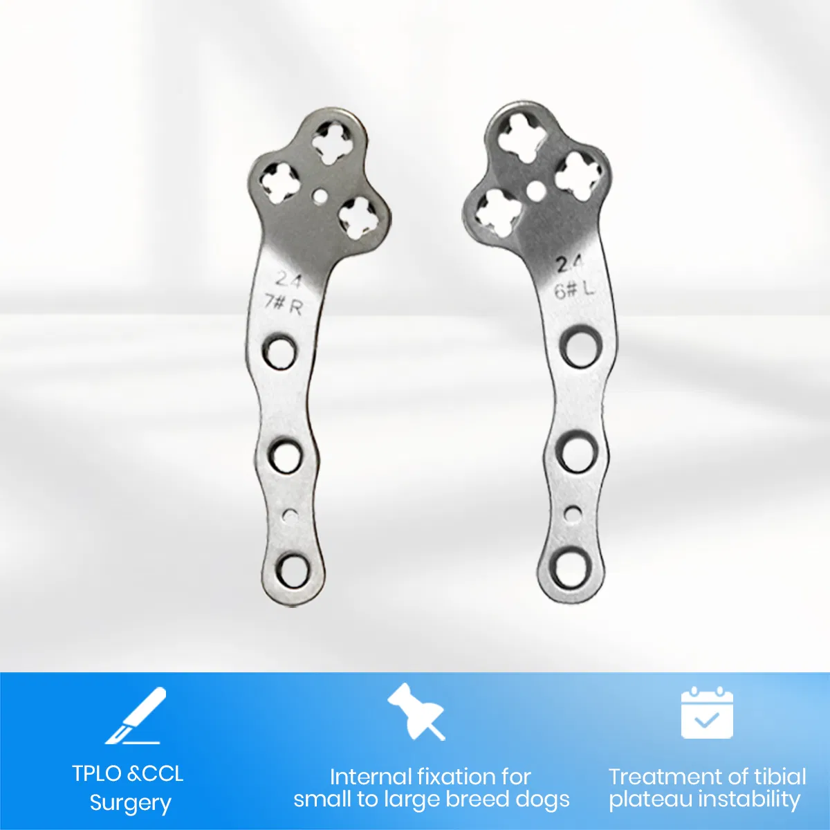 Tplo Locking Bone Plates 2.0/2.4/2.7/3.5mm Veterinary Orthopedic Implant