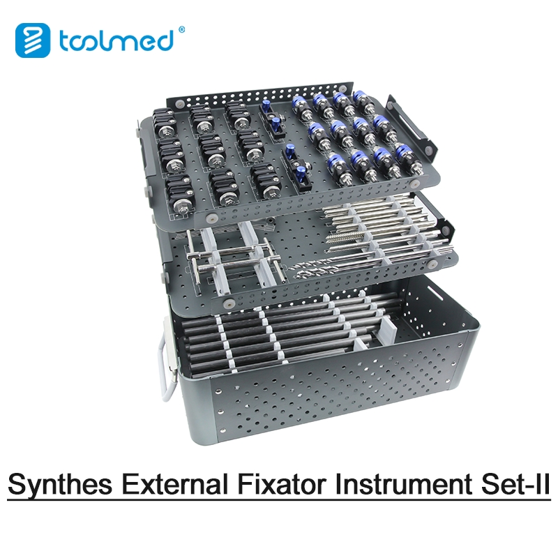 External Fixator Large Fragment Set Orthopedic Surgery Trauma Fixation System with Pins Rods Clamps Instruments