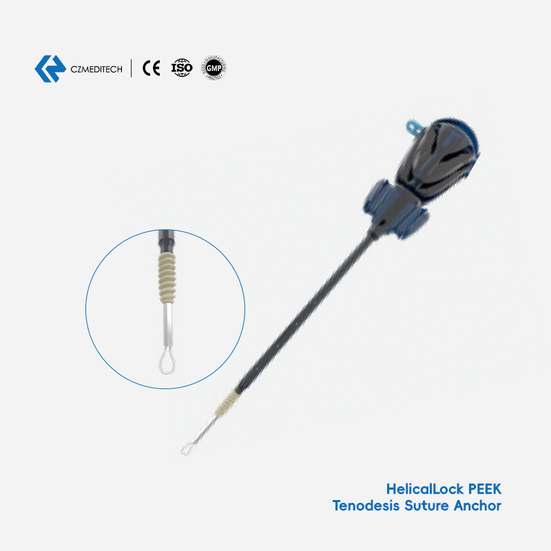 Helicallock Peek Tenodesis Suture Anchor-5.5mm with Cannulated Drill &amp; Guide Wire System
