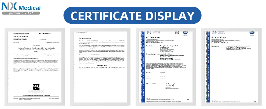 Medical Certifications ISO CE