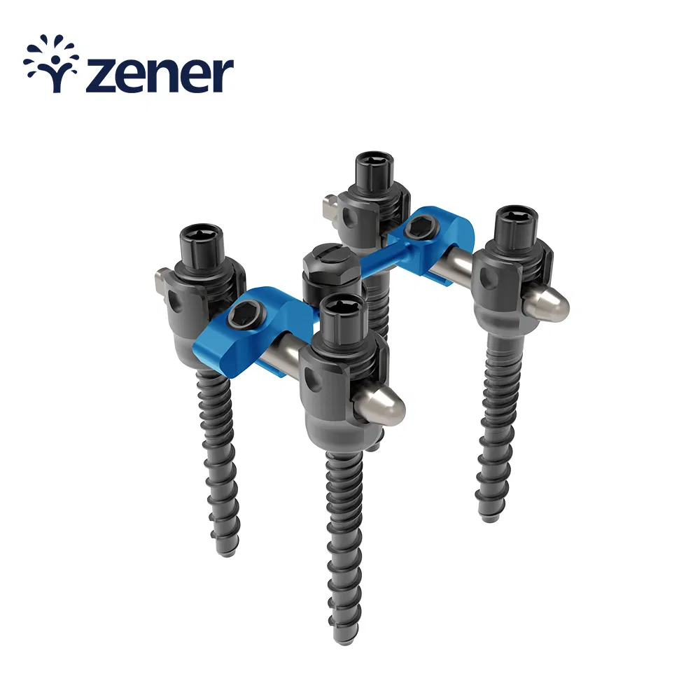 Surgical Instrument Orthopedic Implant Titanium Coating Long Poly Axial Screw Z Angle Lumbar Spine System