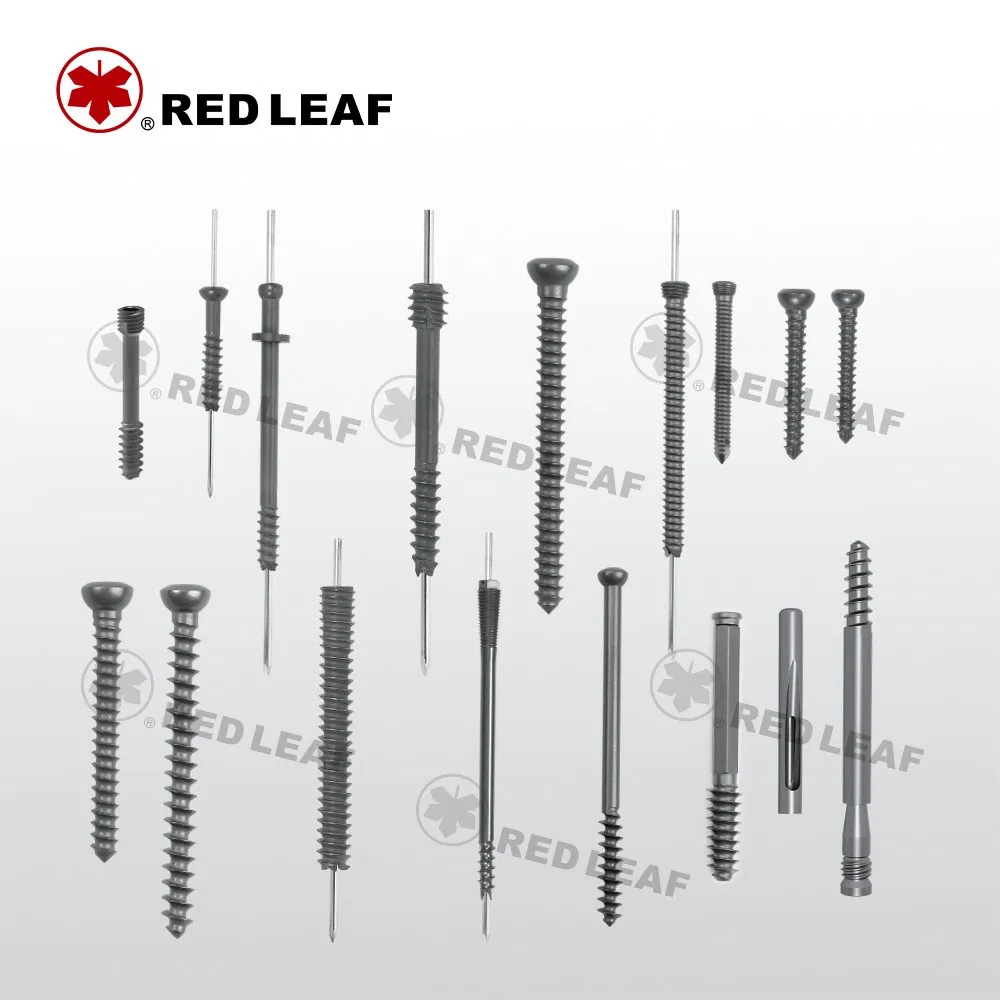 Red Leaf Reusable Headless Compression Hollow Screw Set Orthopedic Implant for Veterinary and Human Surgery Distributor Partner