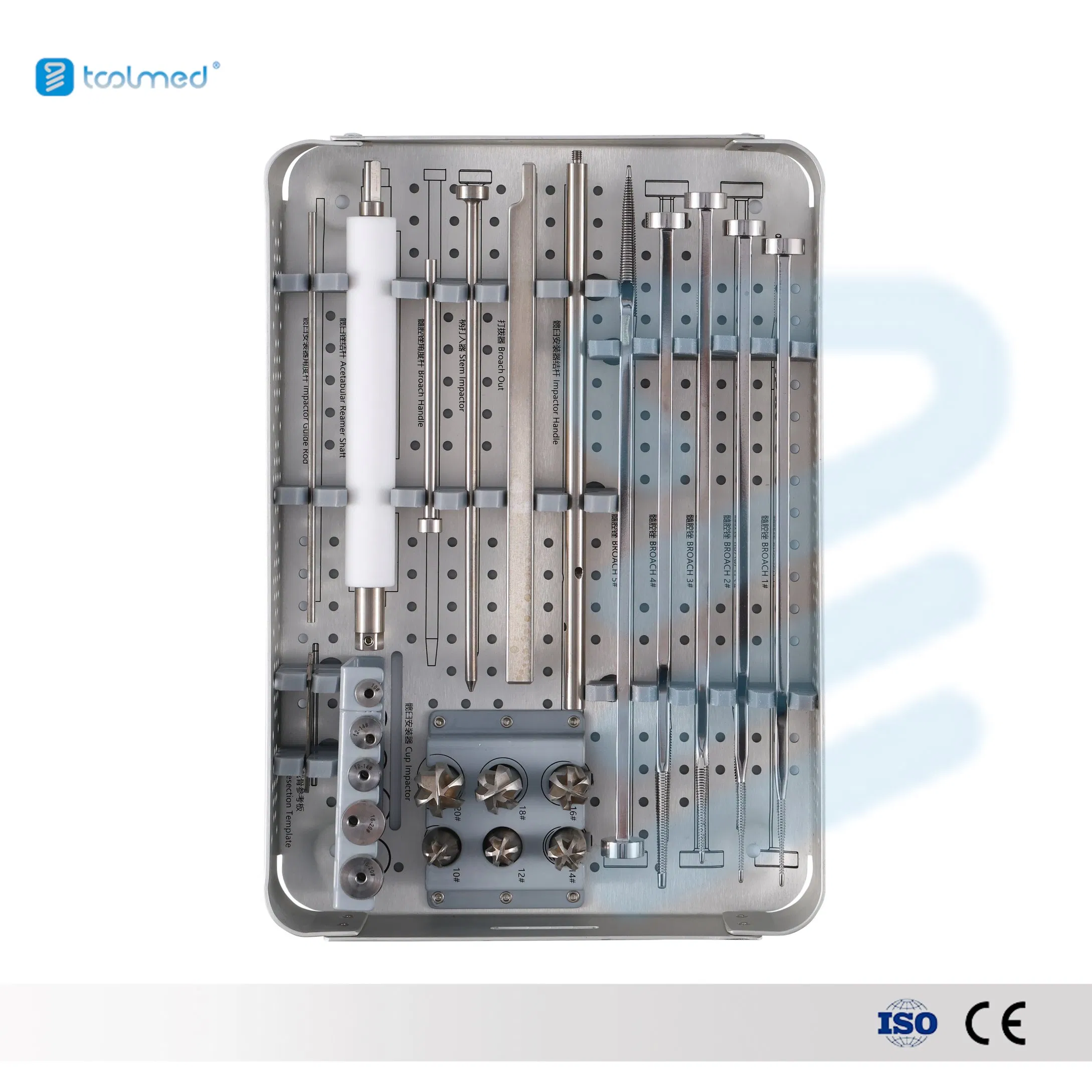 Type B Mini Double-Action Hip System Kit Veterinary Orthopedic Implant Bipolar Prosthesis Set Surgical Tools for Small Dog Hip