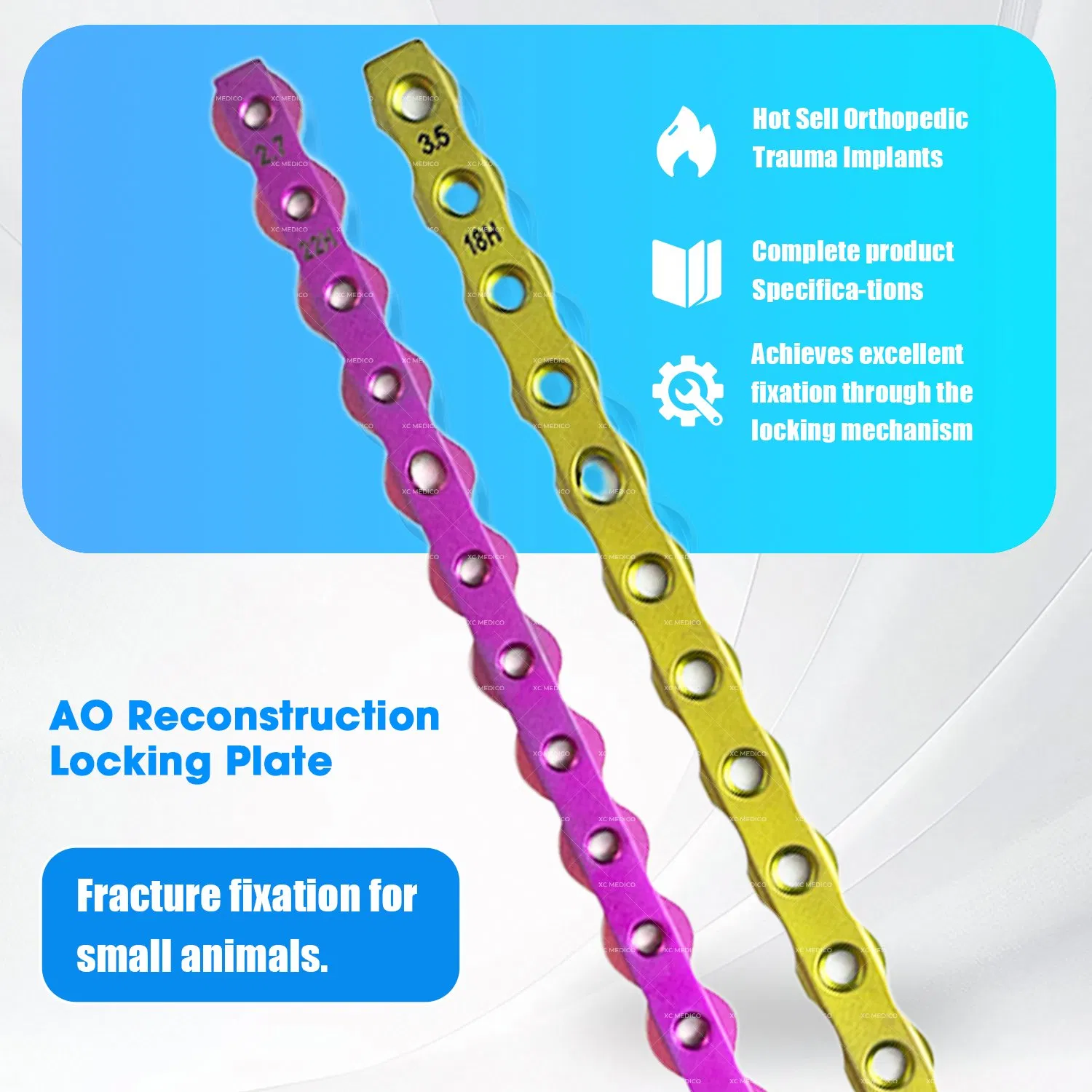 Veterinary Ao Orthopedic Reconstruction Locking Plate Implants for Fracture Fixation