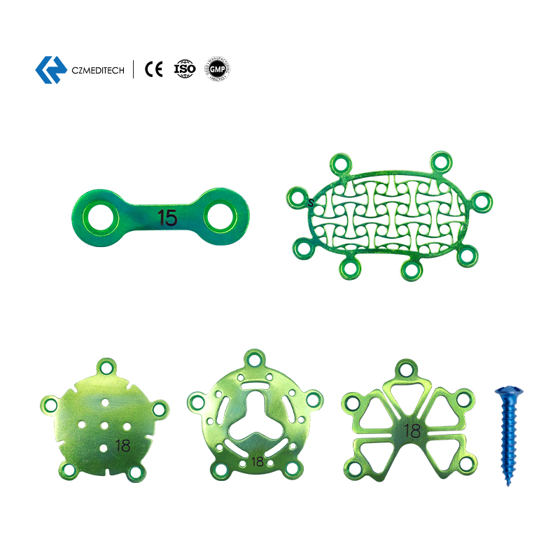 Medical Grade Titanium Cranial Plate Mesh System for Neurosurgery Operation