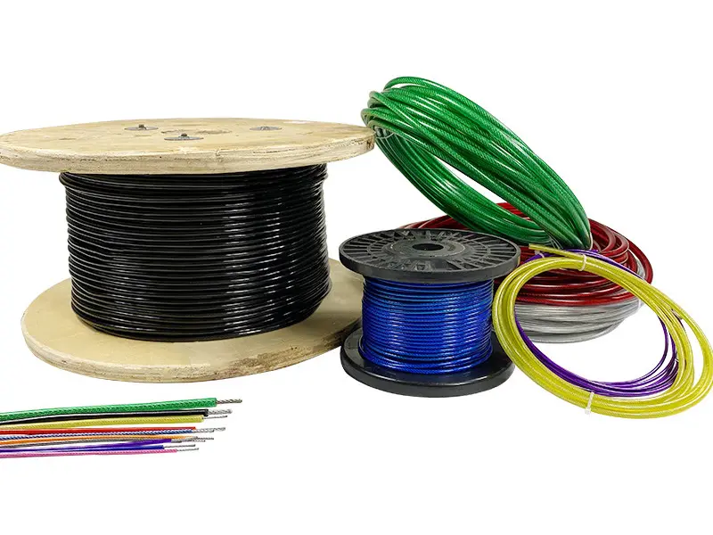 PVC PE Nylon Coated Wire Rope