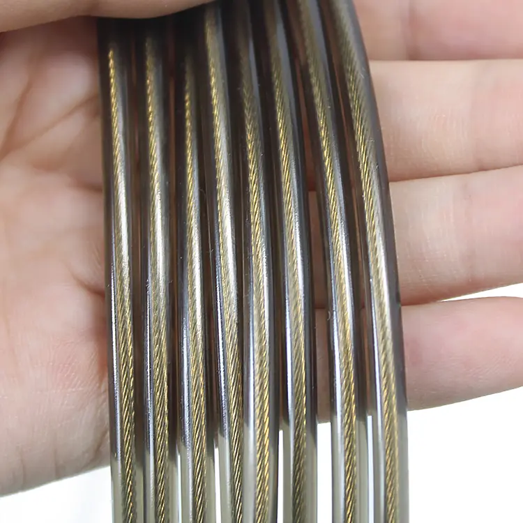 China PVC coated, 7×7, galvanized steel wire rope, 2/3/4mm Manufacturer, Factory